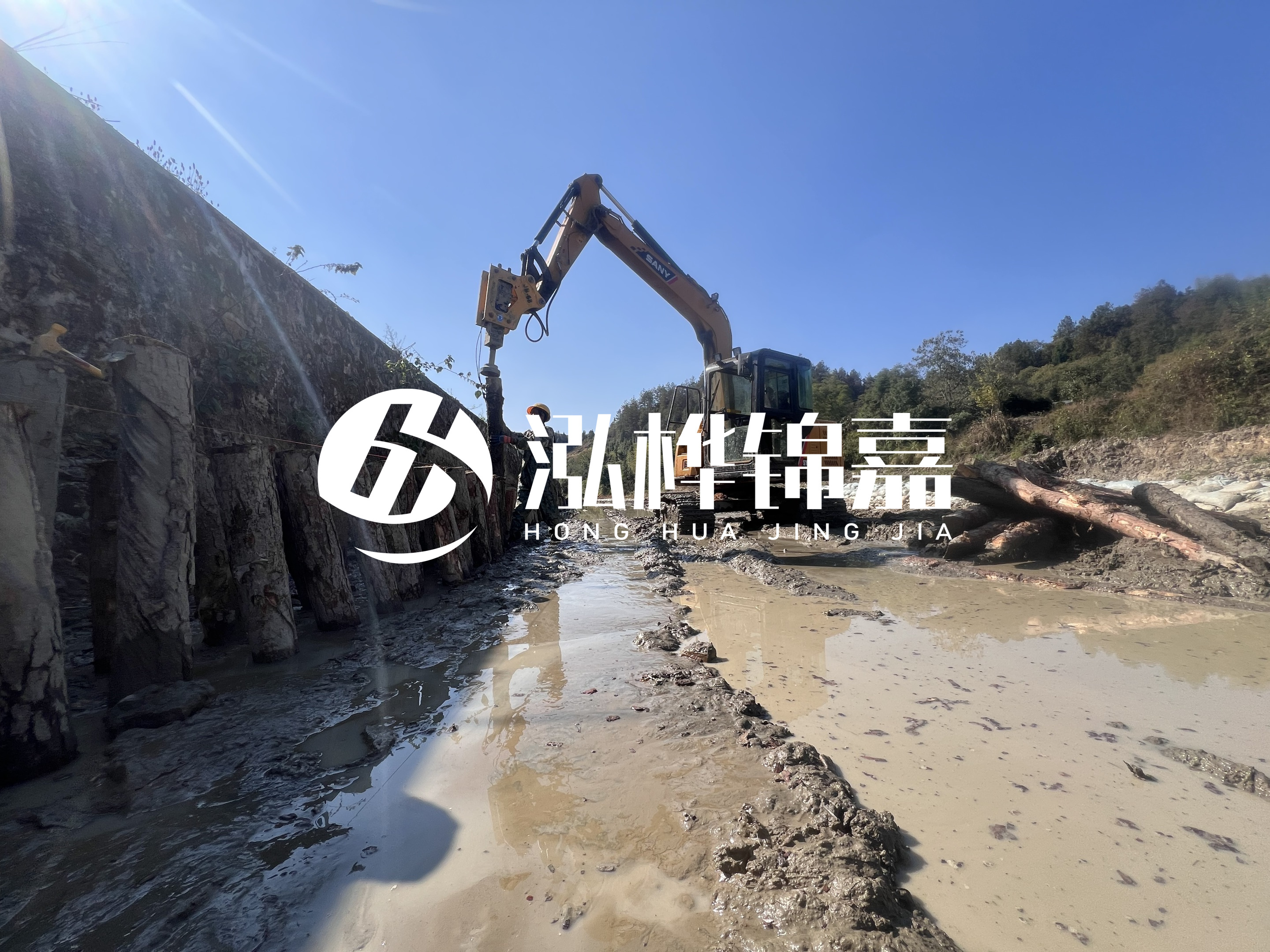 河里打樁起什么作用-河道里打木樁好還是水泥樁好？